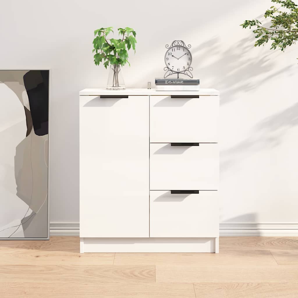 Vidaxl dressoir 60x30x70 cm bewerkt hout hoogglans wit