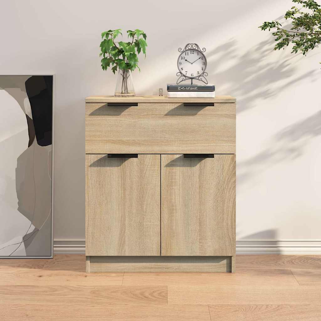 Vidaxl dressoir 60x30x70 cm bewerkt hout sonoma eikenkleurig