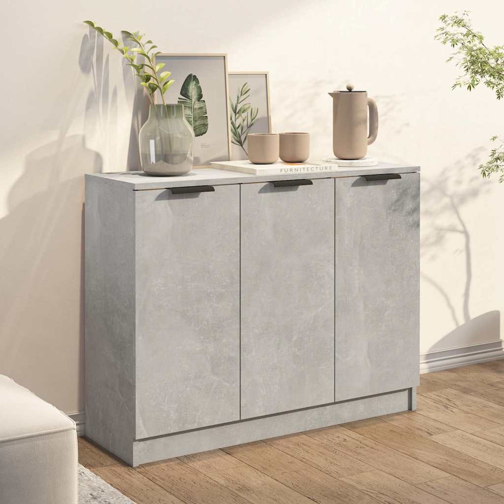Vidaxl dressoir 90,5x30x70 cm bewerkt hout betongrijs