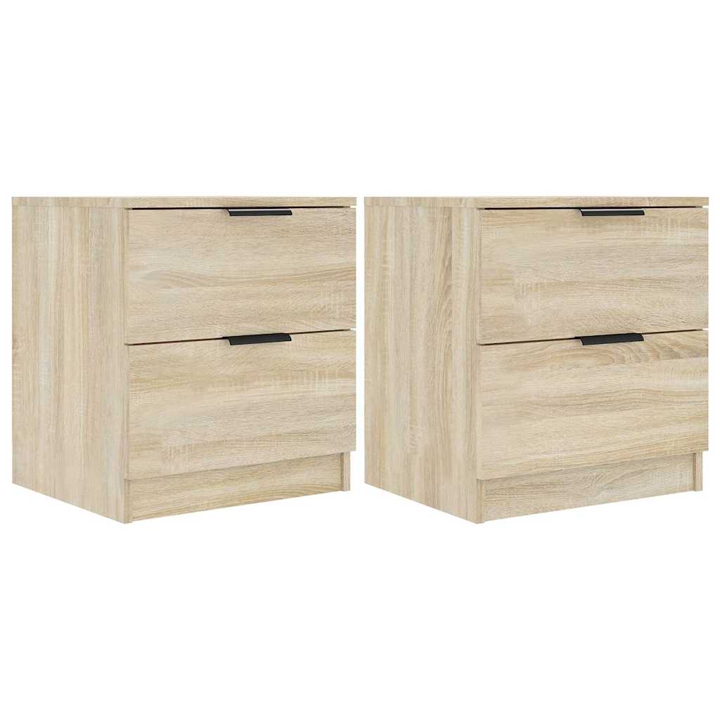 Vidaxl nachtkastjes 2 st bewerkt hout sonoma eikenkleurig