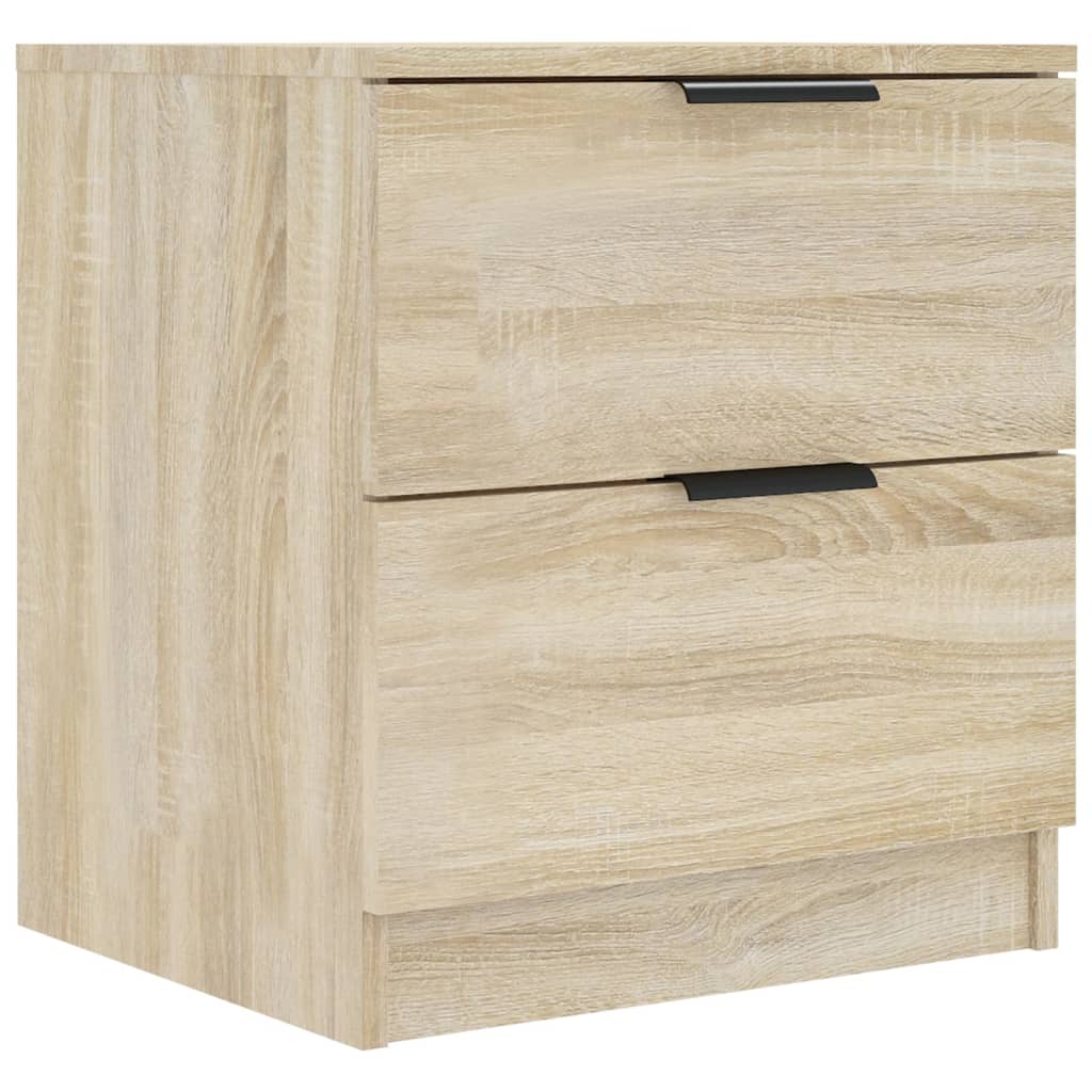 Vidaxl nachtkastjes 2 st bewerkt hout sonoma eikenkleurig