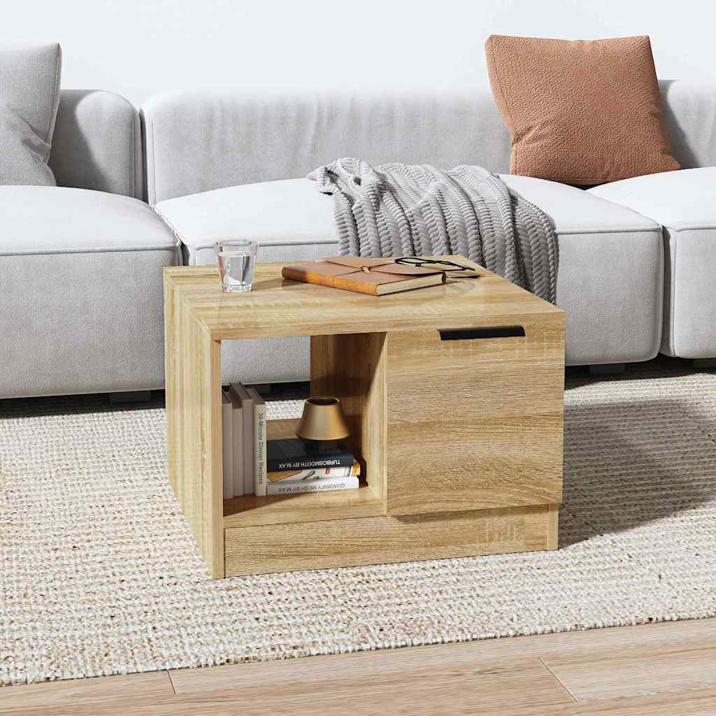 Vidaxl salontafel 50x50x36 cm bewerkt hout sonoma eikenkleurig