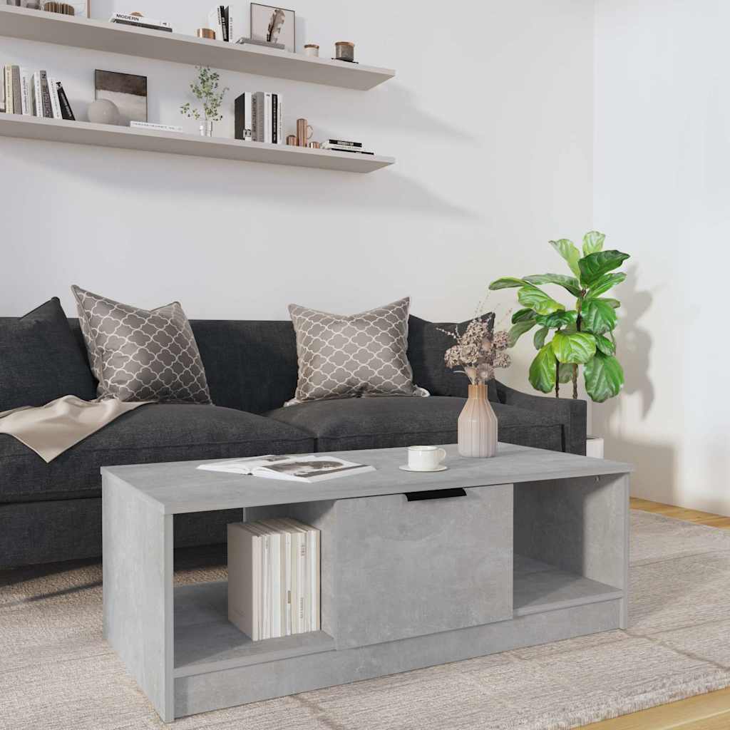 Vidaxl salontafel 102x50x36 cm bewerkt hout betongrijs