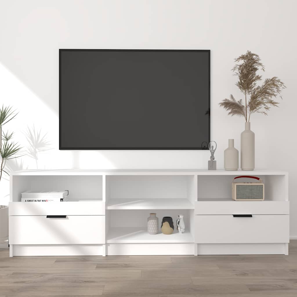 Vidaxl tv-meubel 150x33,5x45 cm bewerkt hout wit