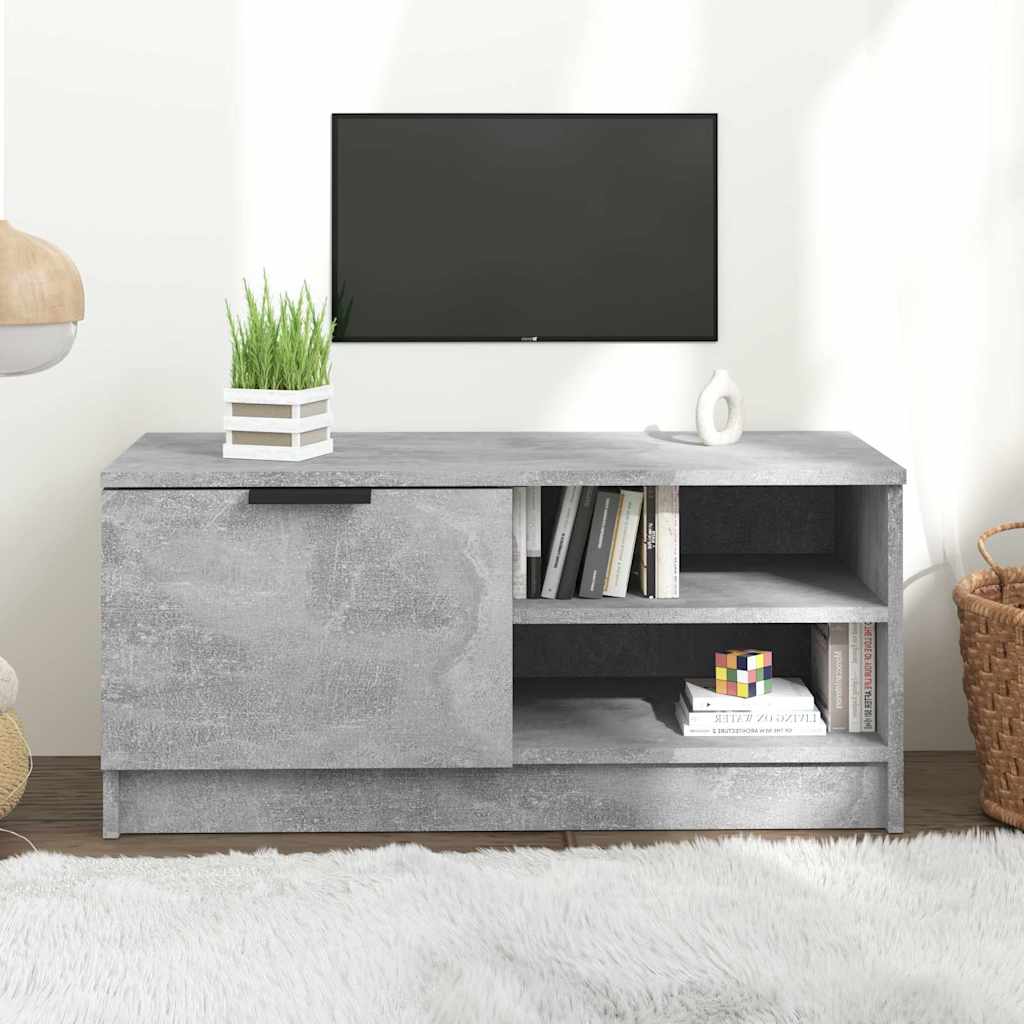 Vidaxl tv-meubel 80x35x36,5 cm bewerkt hout betongrijs
