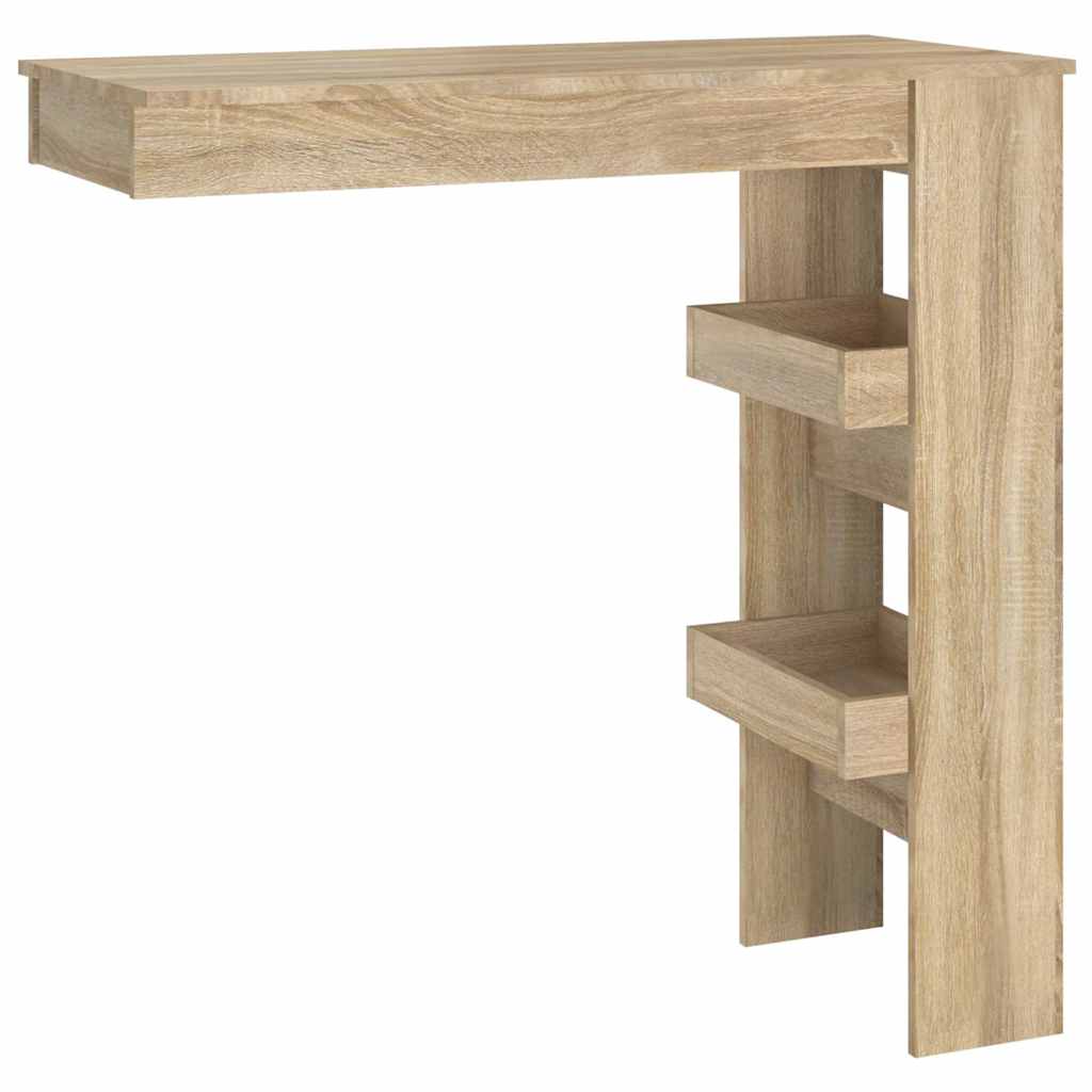 Vidaxl bartafel wandgemonteerd 102x45x103,5 cm bewerkt hout eikenkleur