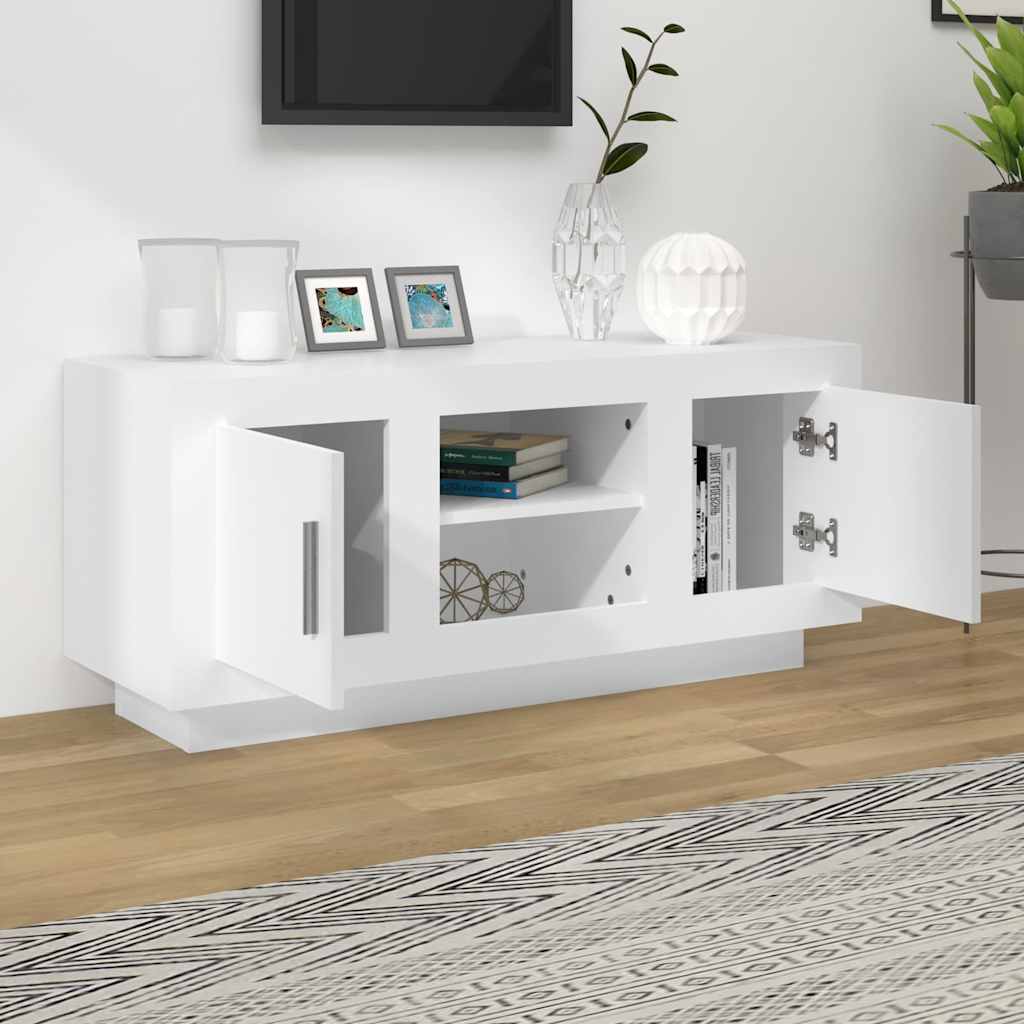Vidaxl tv-meubel 102x35x45 cm bewerkt hout wit