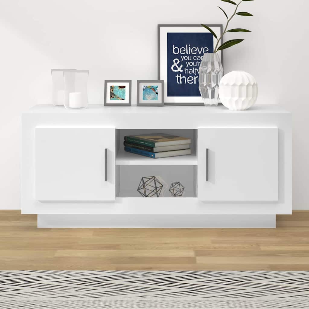 Vidaxl tv-meubel 102x35x45 cm bewerkt hout wit