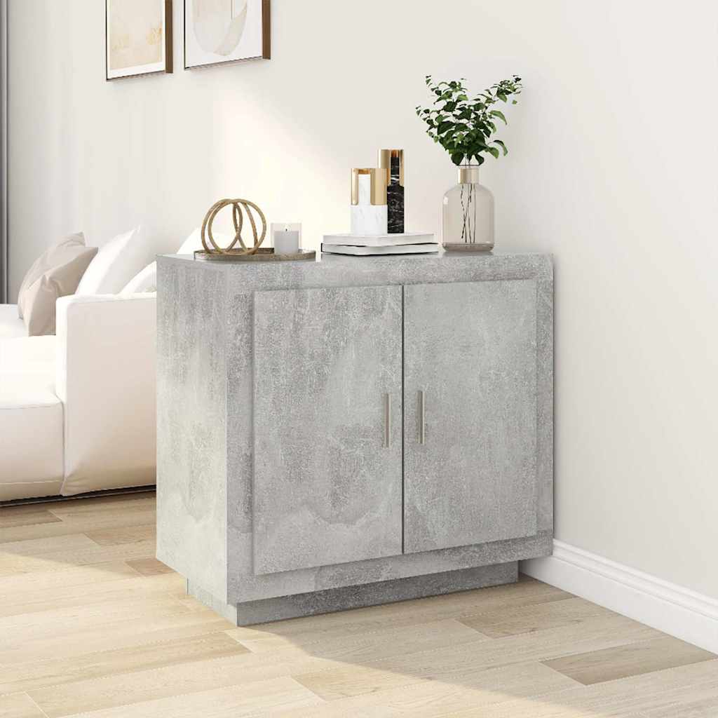 Vidaxl dressoir 80x40x75 cm bewerkt hout betongrijs