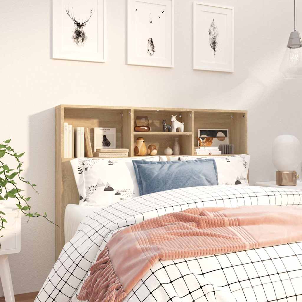Vidaxl hoofdbordkast 120x19x103,5 cm sonoma eikenkleurig