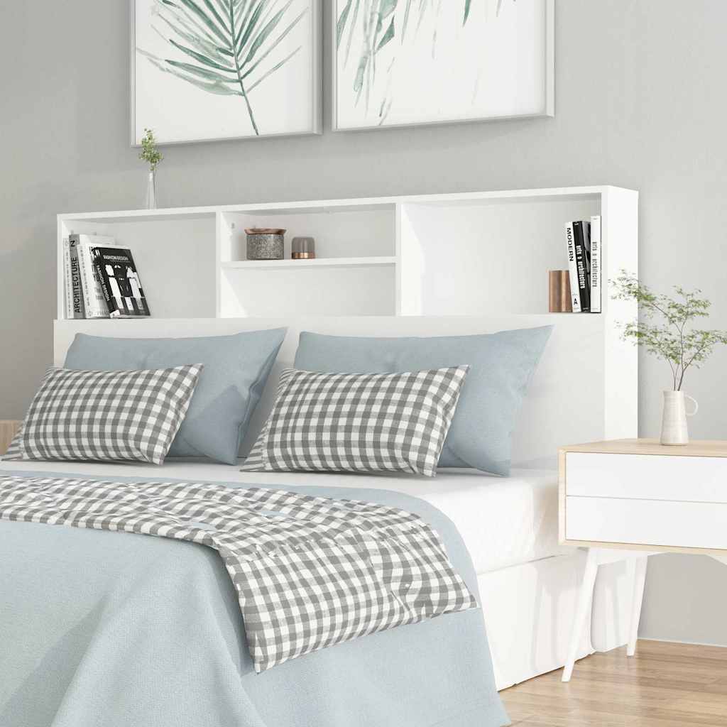 Vidaxl hoofdbordkast 160x19x103,5 cm wit