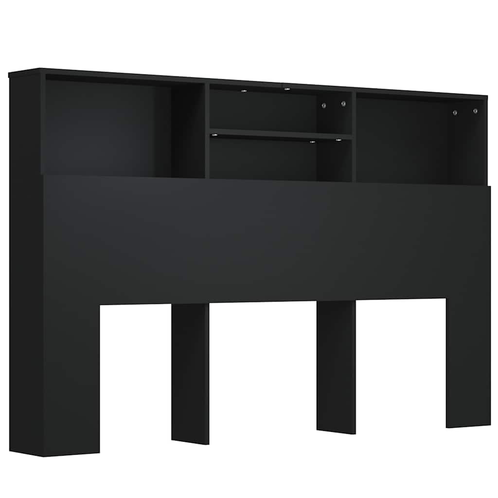 Vidaxl hoofdbordkast 160x19x103,5 cm zwart