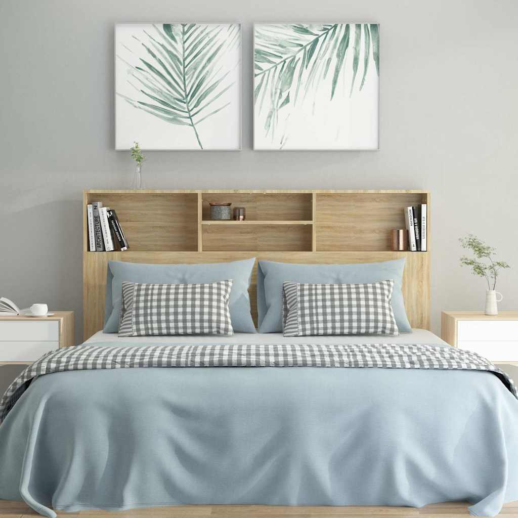 Vidaxl hoofdbordkast 160x19x103,5 cm sonoma eikenkleurig