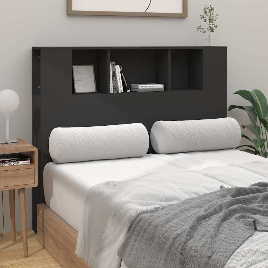 Vidaxl hoofdbordkast 120x18,5x102,5 cm zwart