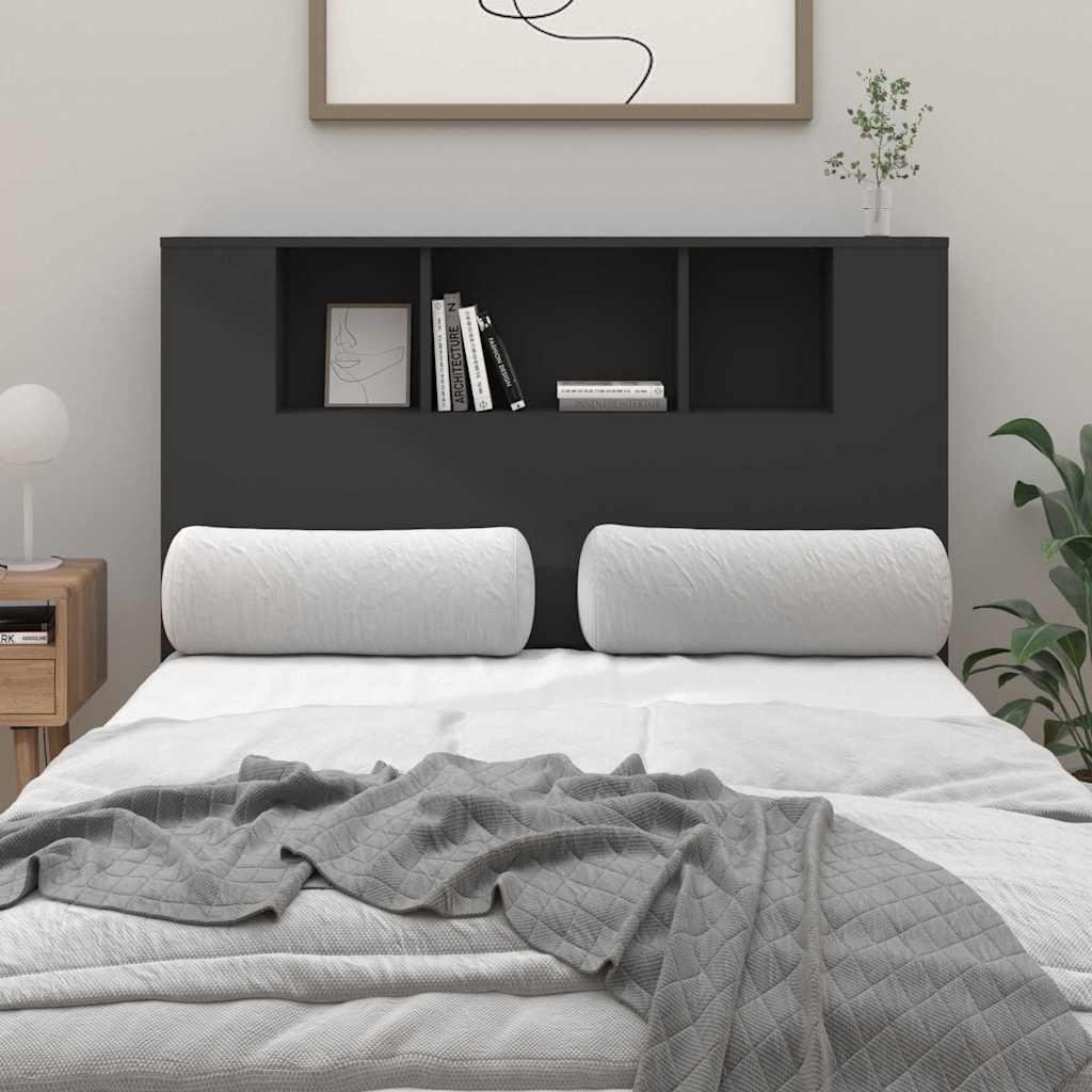 Vidaxl hoofdbordkast 120x18,5x102,5 cm zwart