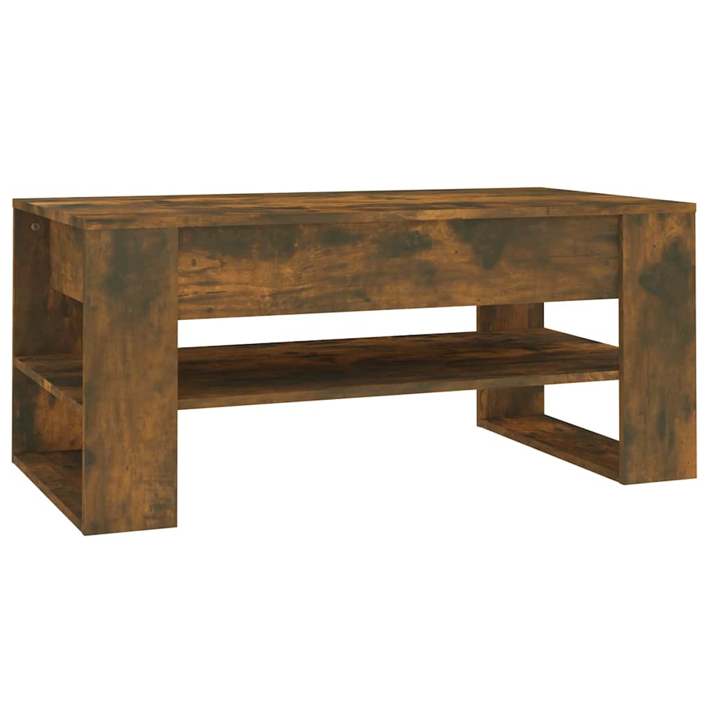 Vidaxl salontafel 102x55x45 cm bewerkt hout gerookt eikenkleurig