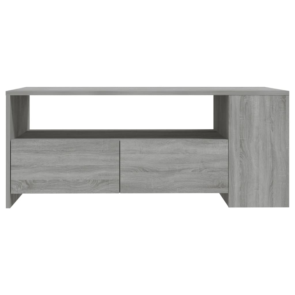 Vidaxl salontafel 102x55x42 cm bewerkt hout grijs sonoma eikenkleurig