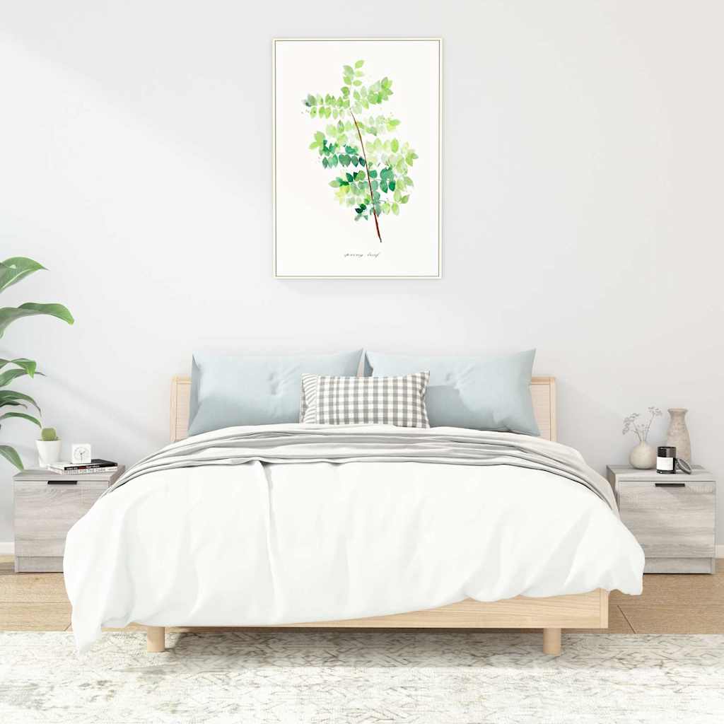 Vidaxl nachtkastjes 2 st 40x39x40 cm grijs sonoma eikenkleurig