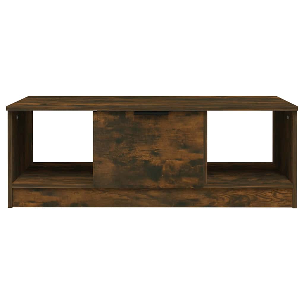 Vidaxl salontafel 102x50x36 cm bewerkt hout gerookt eikenkleurig