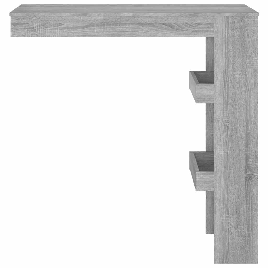 Vidaxl bartafel wandgemonteerd 102x45x103,5 cm bewerkt hout grijs
