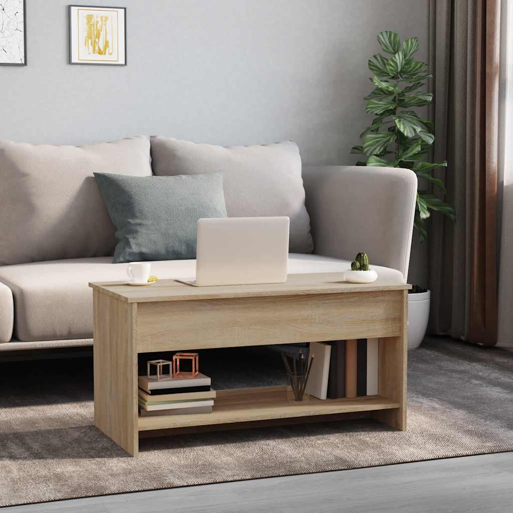 Vidaxl salontafel 102x50x52,5 cm bewerkt hout sonoma eikenkleurig