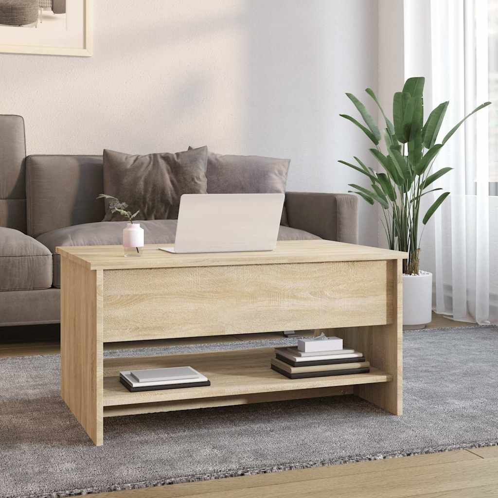 Vidaxl salontafel 80x50x40 cm bewerkt hout sonoma eikenkleurig