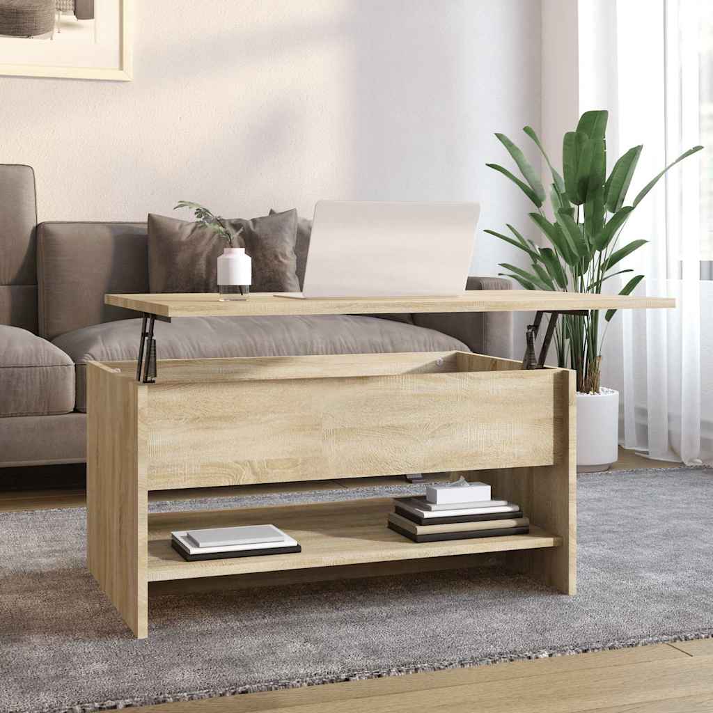 Vidaxl salontafel 80x50x40 cm bewerkt hout sonoma eikenkleurig
