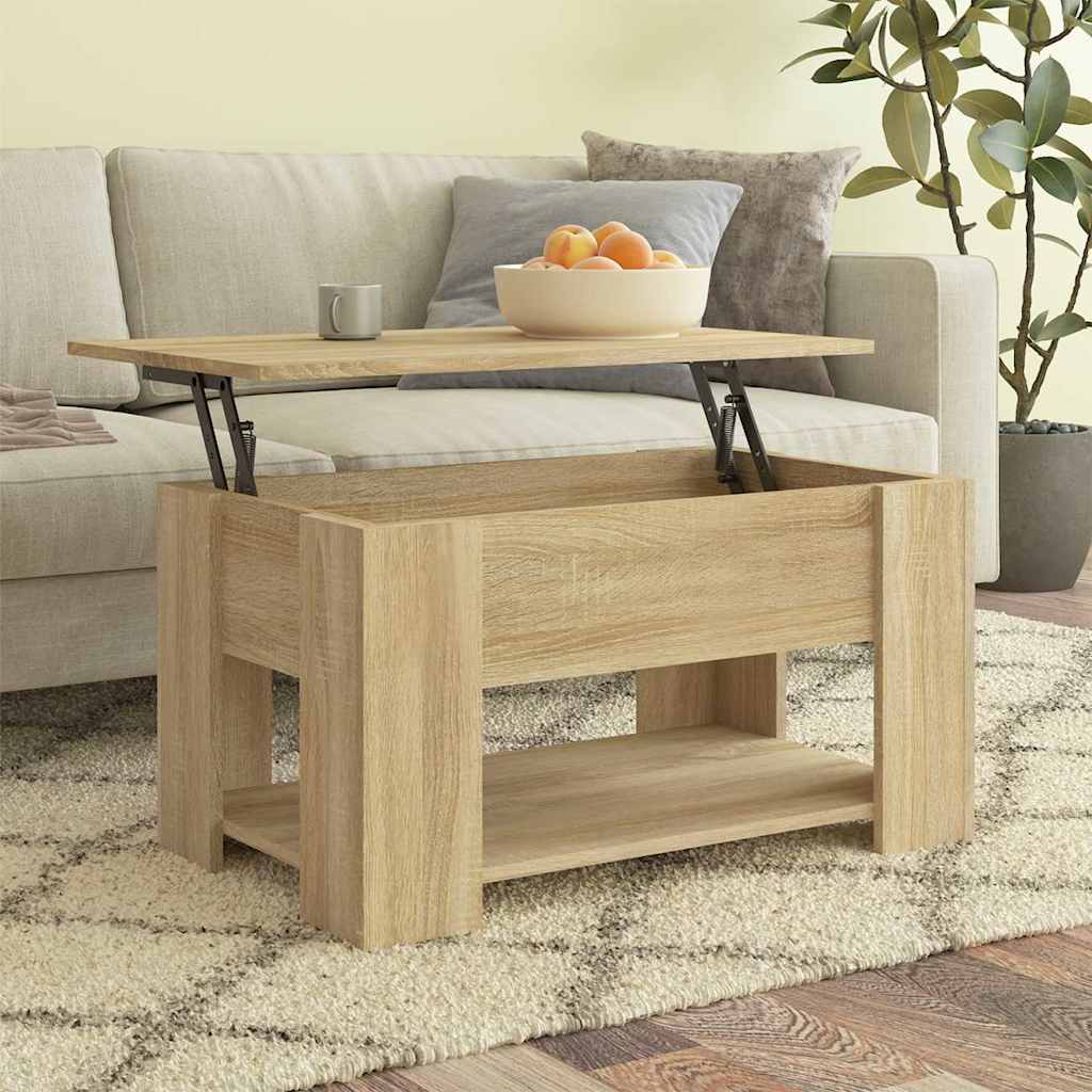 Vidaxl salontafel 79x49x41 cm bewerkt hout sonoma eikenkleurig