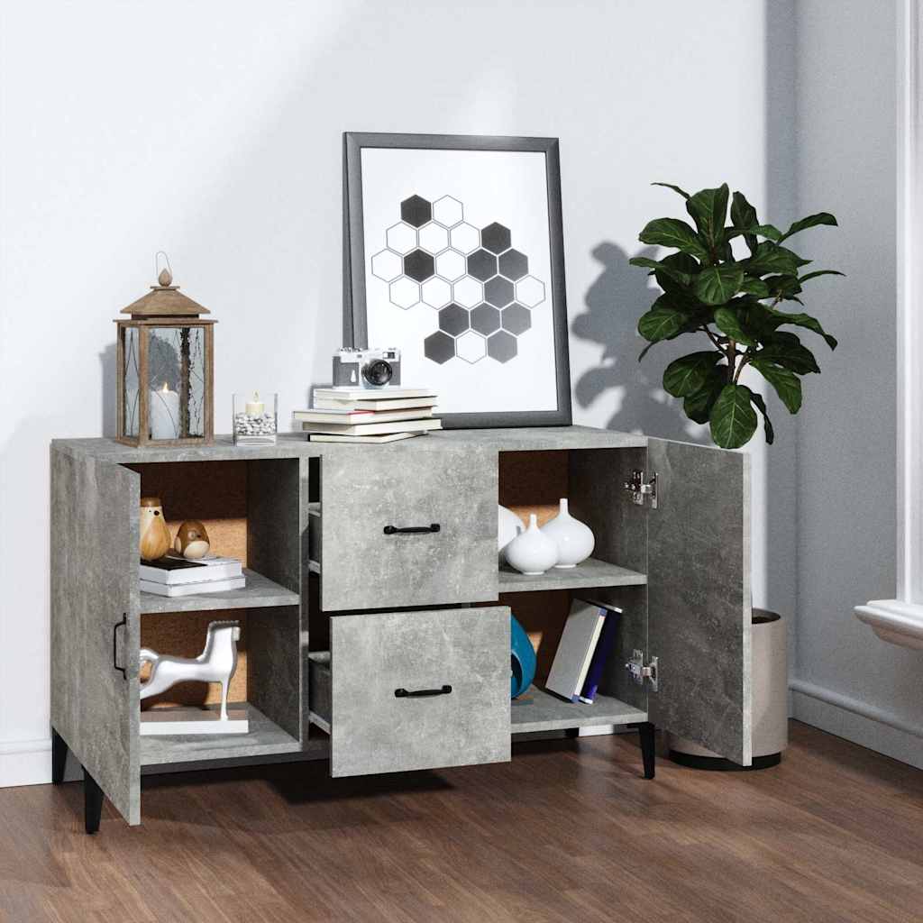 Vidaxl dressoir 100x36x60 cm bewerkt hout betongrijs