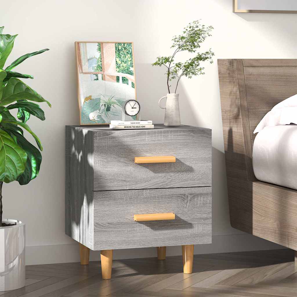 Vidaxl nachtkastje 40x35x47,5 cm grijs sonoma eikenkleurig