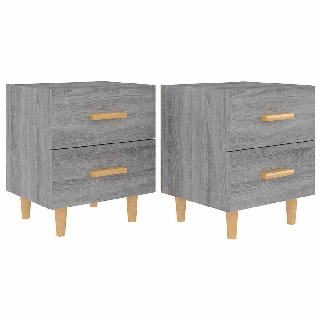Vidaxl nachtkastjes 2 st 40x35x47,5 cm grijs sonoma eikenkleurig