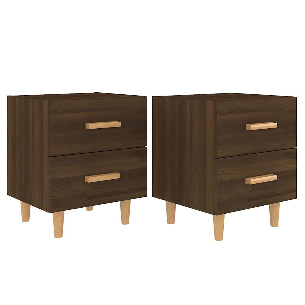 Vidaxl nachtkastjes 2 st 40x35x47,5 cm bruin eikenkleur