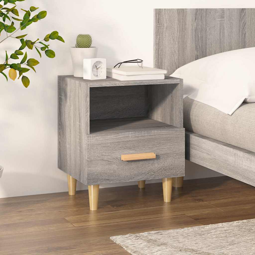 Vidaxl nachtkastje 40x35x47 cm grijs sonoma eikenkleurig