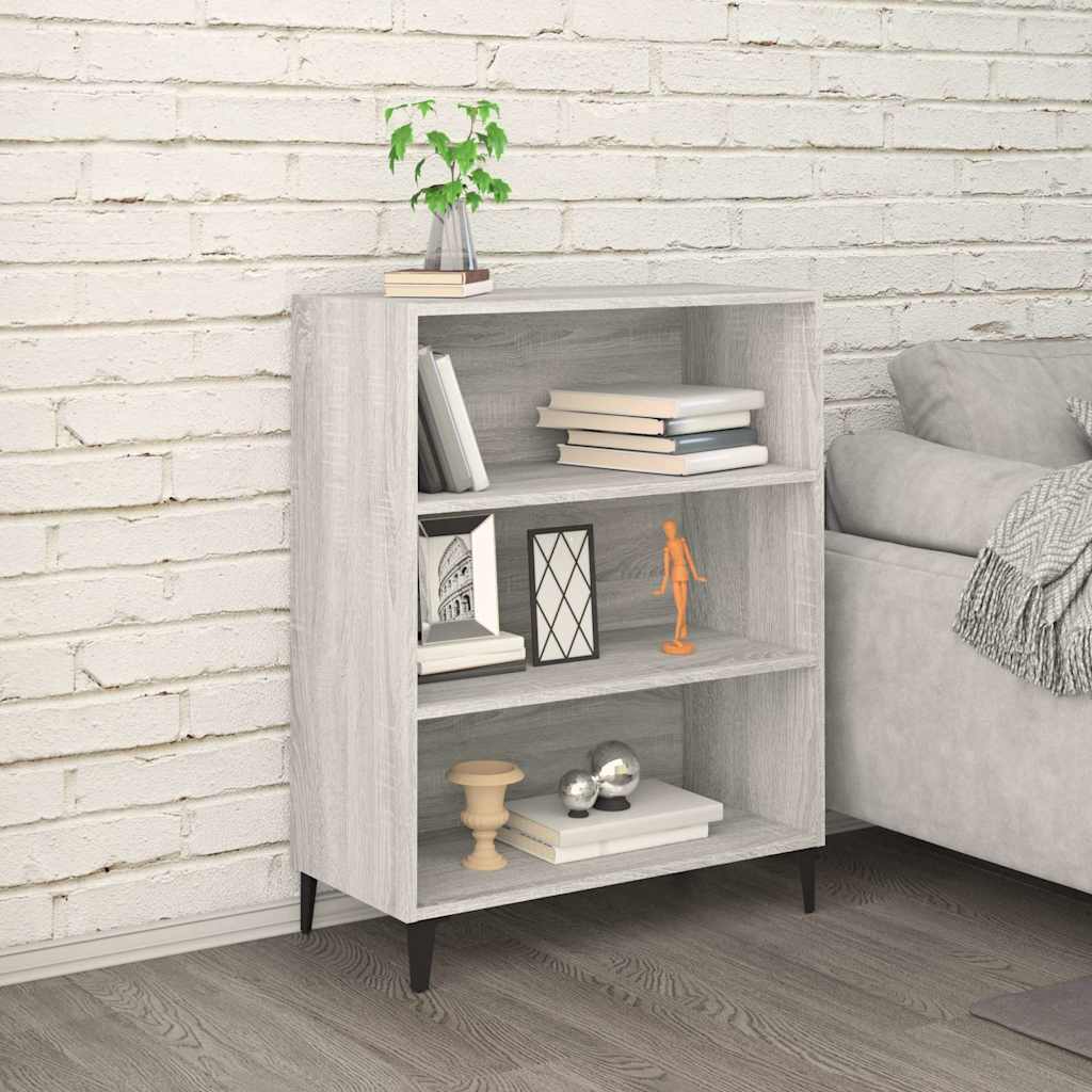 Vidaxl dressoir 69,5x32,5x90 cm bewerkt hout grijs sonoma eikenkleurig