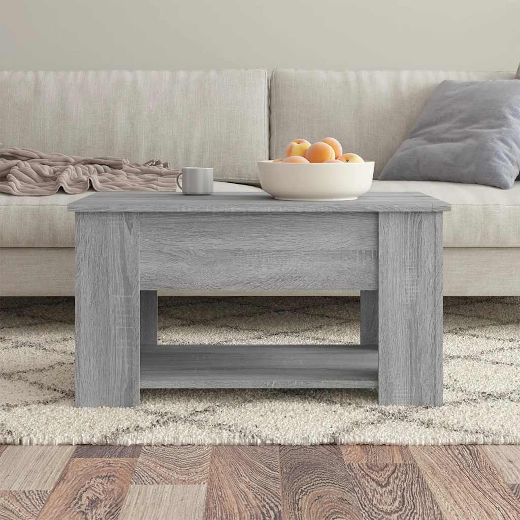 Vidaxl salontafel 79x49x41 cm bewerkt hout grijs sonoma eikenkleurig