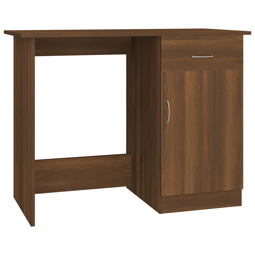 Vidaxl bureau 100x50x76 cm bewerkt hout bruin eikenkleur