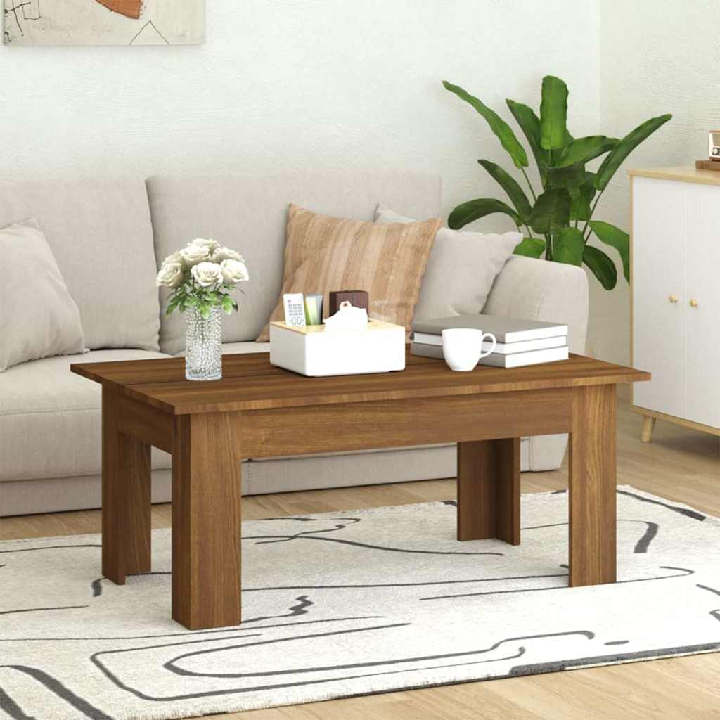 Vidaxl salontafel 100x60x42 cm bewerkt hout bruin eikenkleur