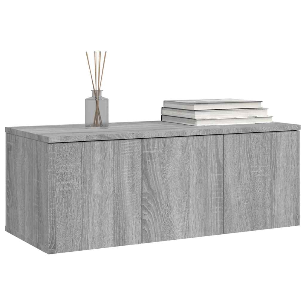 Vidaxl tv-meubel 80x34x30 cm bewerkt hout grijs sonoma eikenkleurig