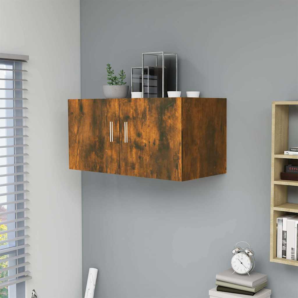Vidaxl hangkast 80x39x40 cm bewerkt hout gerookt eikenkleurig