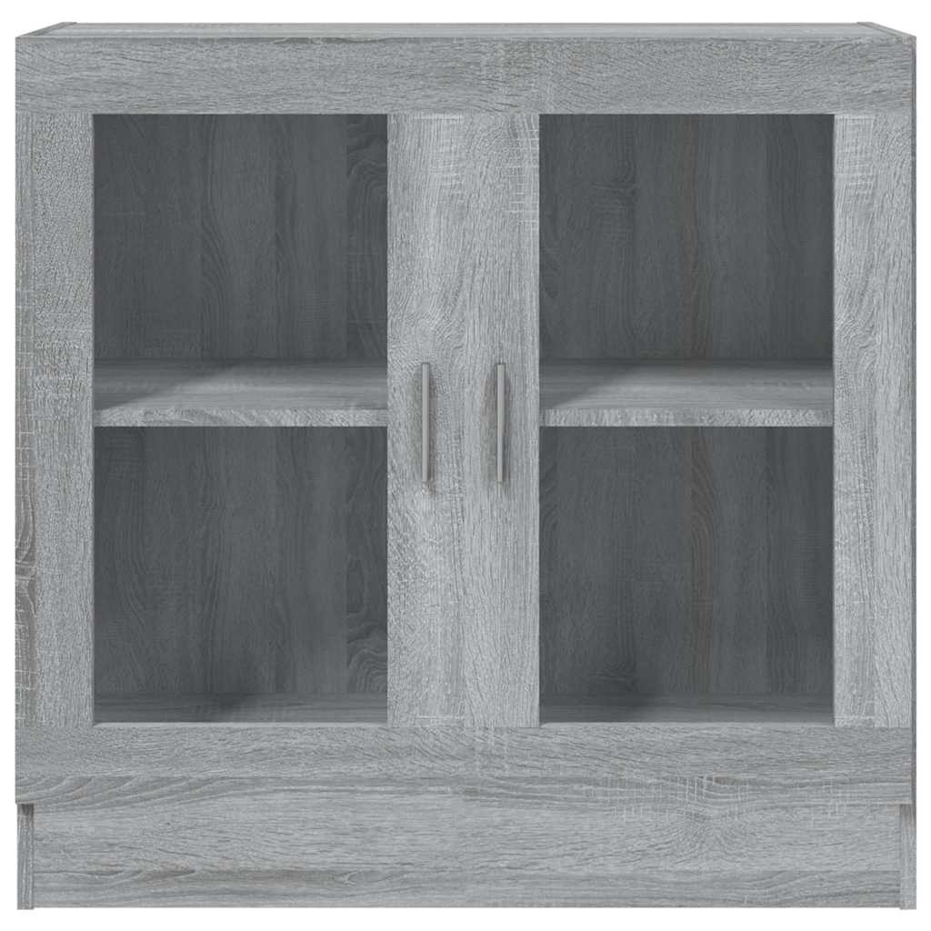 Vidaxl vitrinekast 82,5x30,5x80 cm bewerkt hout grijs sonoma eiken