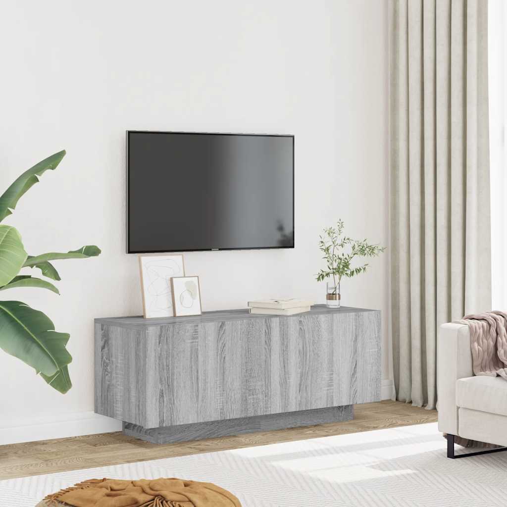 Vidaxl tv-meubel 100x35x40 cm bewerkt hout grijs sonoma eikenkleurig