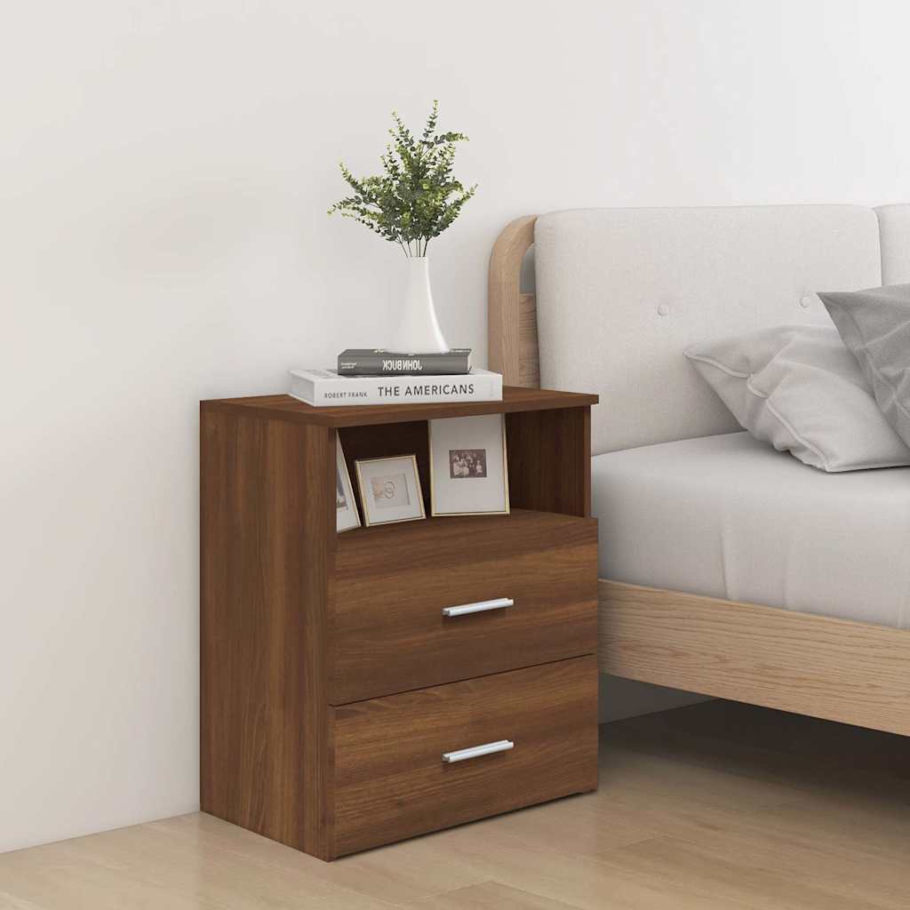Vidaxl nachtkastjes 2 st 50x32x60 cm bruin eikenkleur