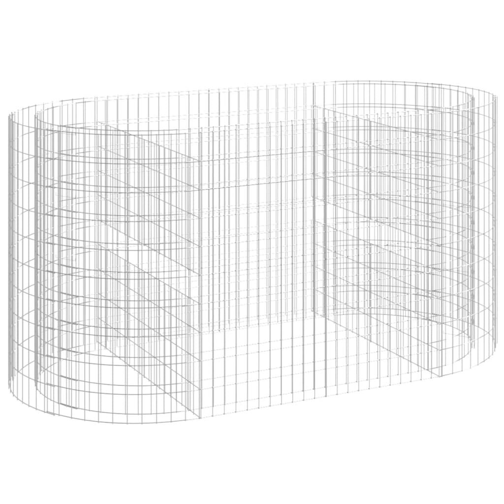 VidaXL Gabion plantenbak verhoogd 200x100x100 cm gegalvaniseerd ijzer