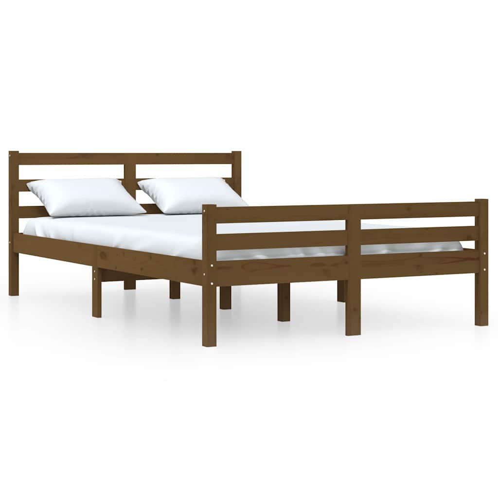 Vidaxl bedframe massief hout honingbruin 140x190 cm