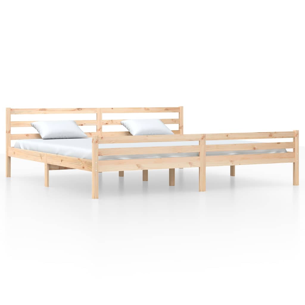 Vidaxl bedframe zonder matras massief hout 200x200 cm