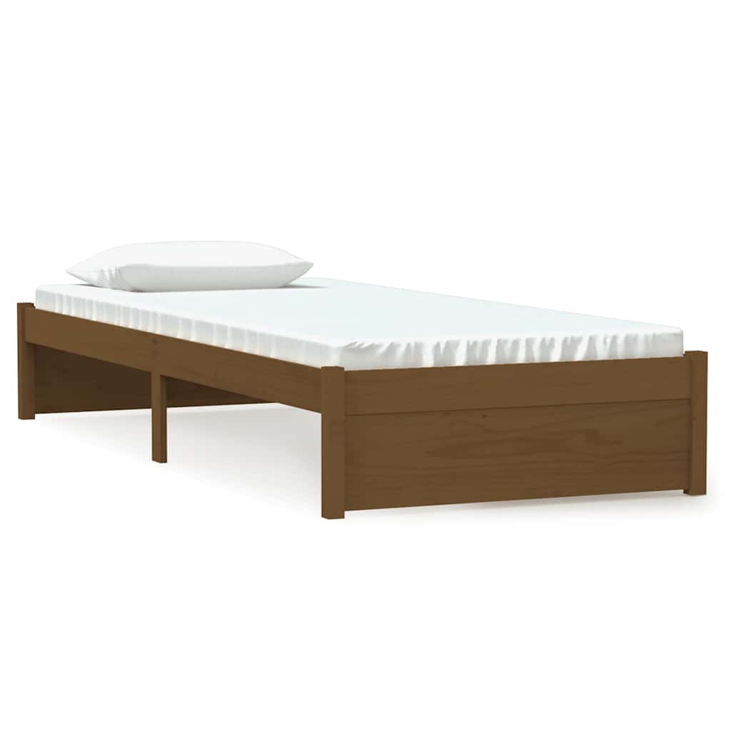 Vidaxl bedframe massief hout honingbruin 75x190 cm