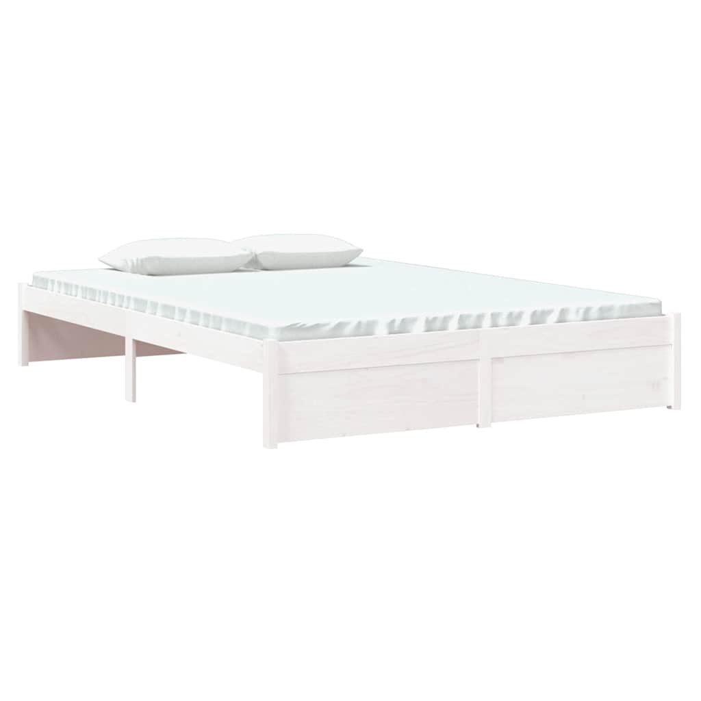 Vidaxl bedframe massief hout wit 140x200 cm