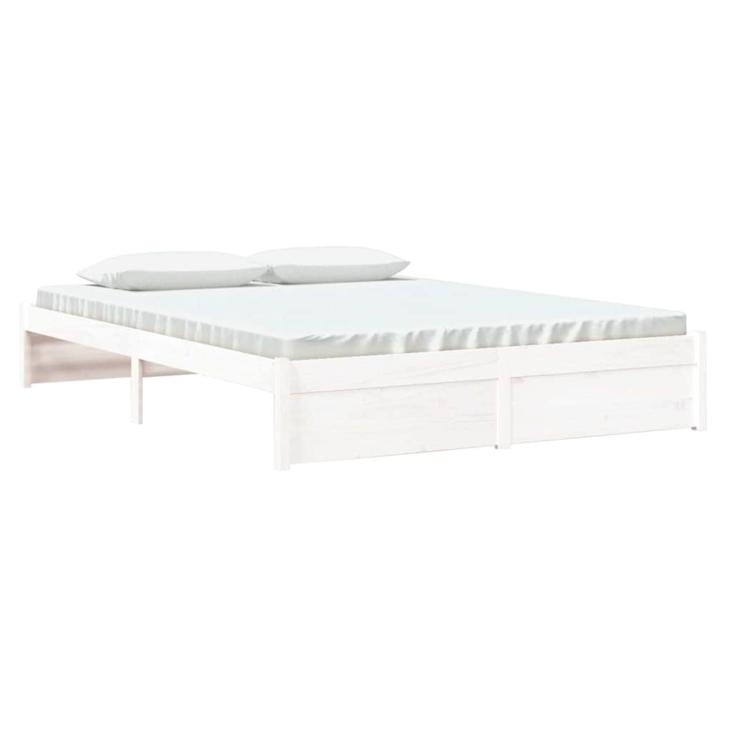 Vidaxl bedframe massief hout wit 160x200 cm