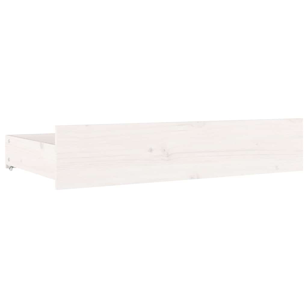 Vidaxl bedlades 4 st massief grenenhout wit