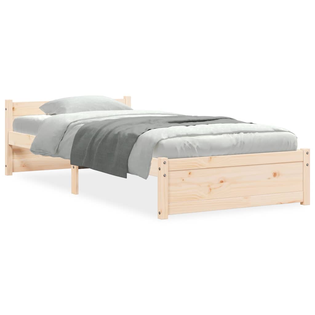 Vidaxl bedframe massief hout 90x190 cm